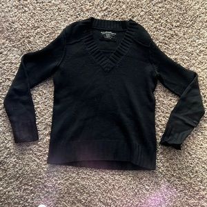 Banana Republic BLACK Marino Wool v-neck sweater size XS